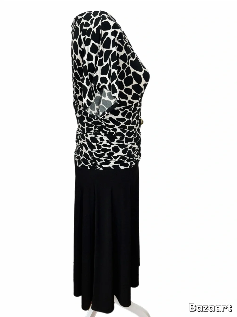 En Focus Studio size 8 Black White Abstract Print Knee Length Dress - Picture 3 of 6